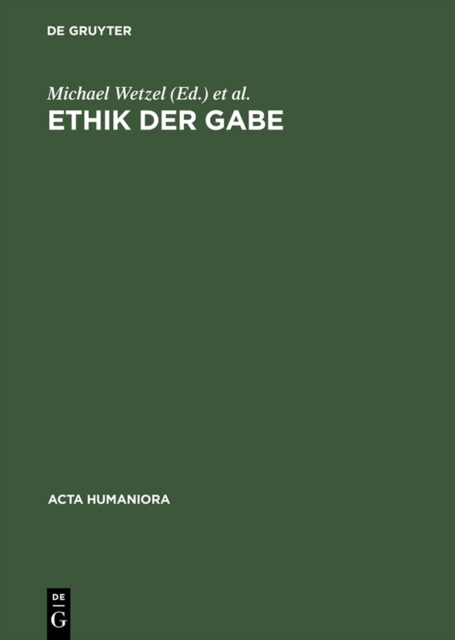 Ethik der Gabe : Denken nach Jacques Derrida, PDF eBook
