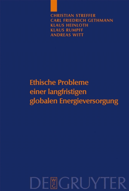 Ethische Probleme einer langfristigen globalen Energieversorgung, PDF eBook