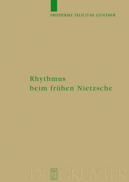 Rhythmus beim fruhen Nietzsche, PDF eBook