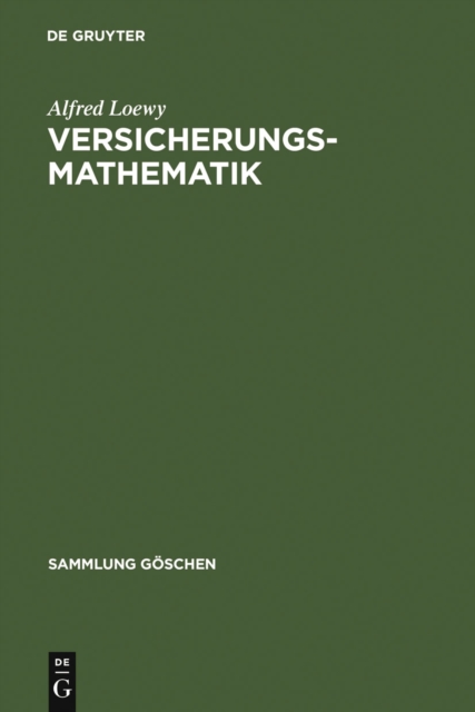 Versicherungsmathematik, PDF eBook