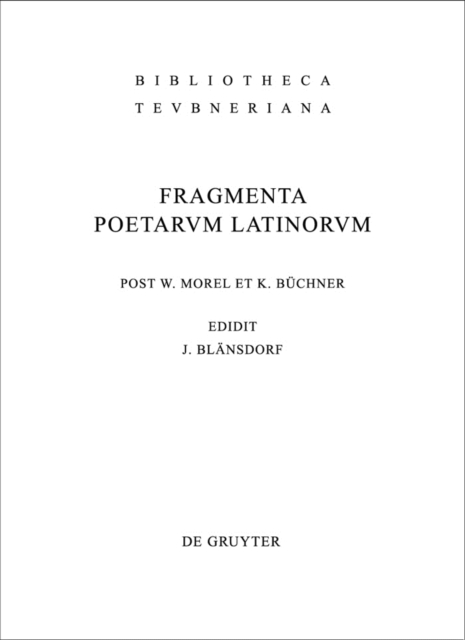 Fragmenta poetarum Latinorum epicorum et lyricorum, PDF eBook