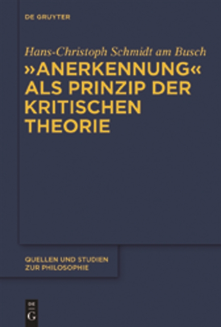 "Anerkennung" als Prinzip der Kritischen Theorie, PDF eBook