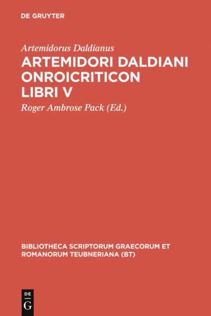 Artemidori Daldiani Onirocriticon libri V, PDF eBook