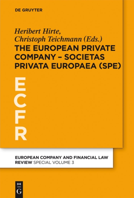 The European Private Company - Societas Privata Europaea (SPE), PDF eBook