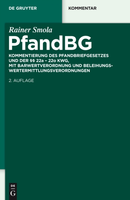 Pfandbriefgesetz, PDF eBook