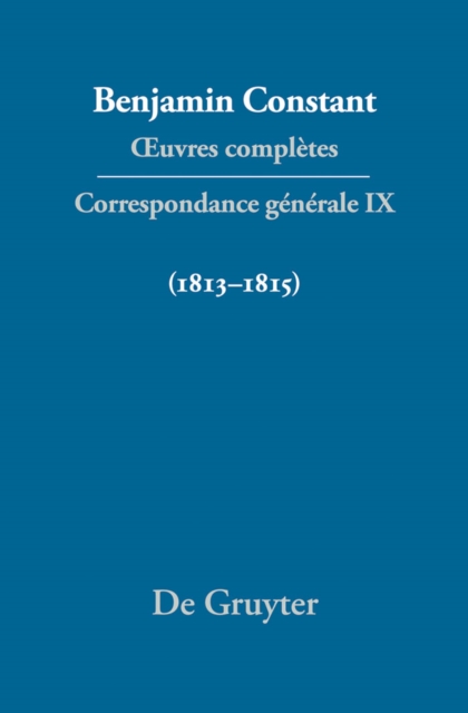 Correspondance generale 1813-1815, PDF eBook