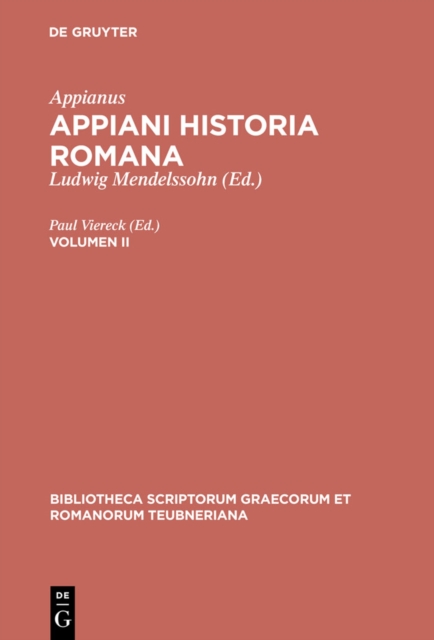 Appiani Historia Romana : Volumen II, PDF eBook