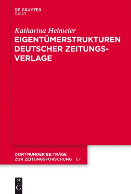 Eigentumerstrukturen deutscher Zeitungsverlage, PDF eBook