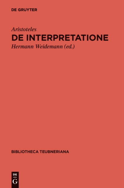 De interpretatione : (Peri hermeneias), EPUB eBook