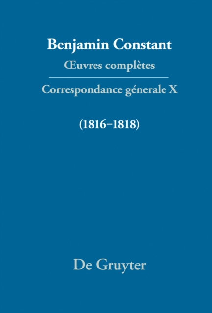Correspondance generale 1816-1818, EPUB eBook