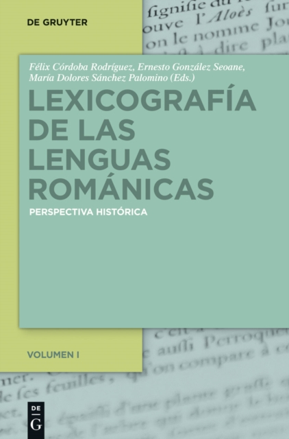 Lexicografia de las lenguas romanicas : Perspectiva historica. Volumen I, EPUB eBook