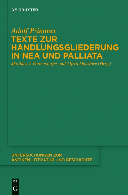 Texte zur Handlungsgliederung in Nea und Palliata, EPUB eBook