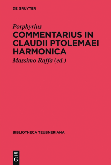 Commentarius in Claudii Ptolemaei Harmonica, PDF eBook