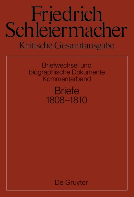 Briefwechsel 1808-1810 : Kommentarband, PDF eBook