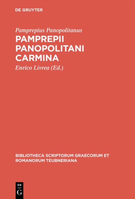 Pamprepii Panopolitani carmina : (P. Gr. Vindob. 29788 A-C), PDF eBook