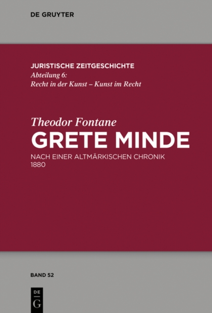 Theodor Fontane, Grete Minde : Nach einer altmarkischen Chronik (1880). Roman, PDF eBook