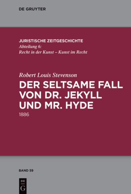 Der seltsame Fall von Dr. Jekyll und Mr. Hyde : 1886, PDF eBook