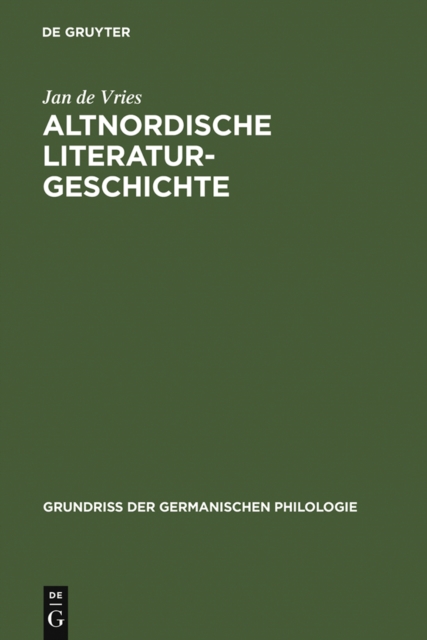 Altnordische Literaturgeschichte, PDF eBook