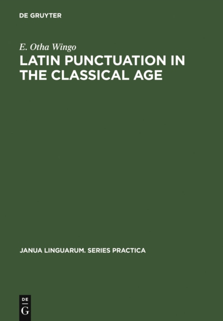 Latin Punctuation in the Classical Age, PDF eBook