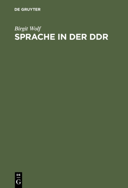 Sprache in der DDR : Ein Worterbuch, PDF eBook