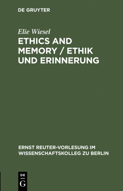Ethics and Memory / Ethik und Erinnerung, PDF eBook