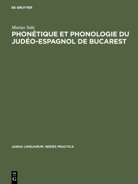 Phonetique et phonologie du judeo-espagnol de Bucarest, PDF eBook