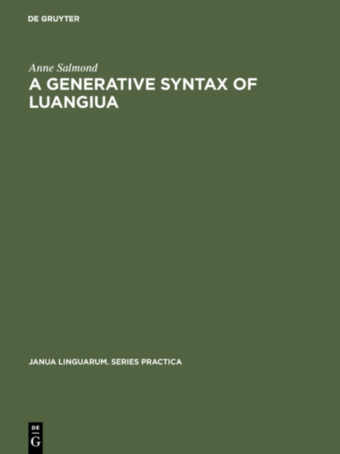 A Generative Syntax of Luangiua : A Polynesian Language, PDF eBook