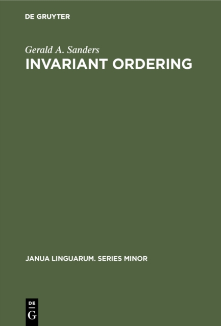 Invariant Ordering, PDF eBook