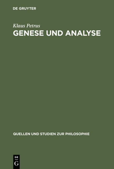 Genese und Analyse : Logik, Rhetorik und Hermeneutik im 17. und 18. Jahrhundert, PDF eBook