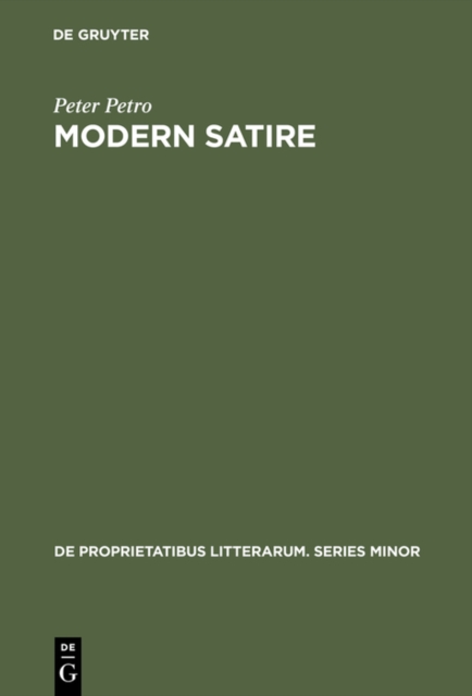 Modern Satire : Four Studies, PDF eBook