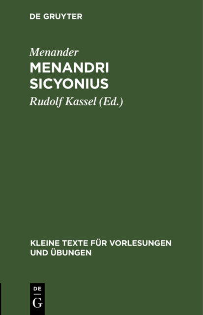 Menandri Sicyonius, PDF eBook