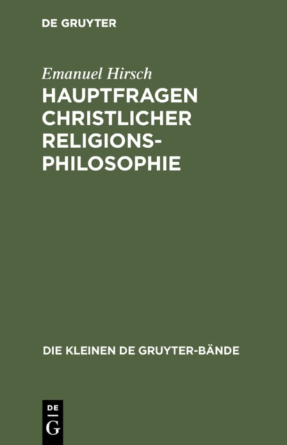 Hauptfragen christlicher Religionsphilosophie, PDF eBook
