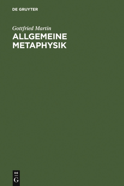 Allgemeine Metaphysik, PDF eBook