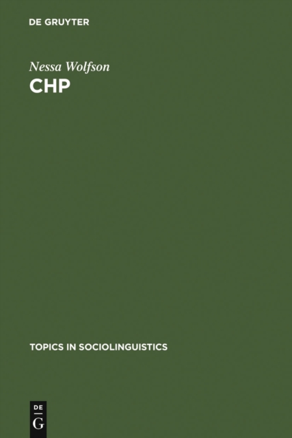 CHP : The Conversational Historical Present in American English Narrative, PDF eBook