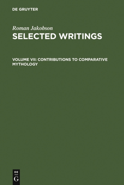 Contributions to Comparative Mythology : Studies in Linguistics and Philology, 1972-1982, PDF eBook