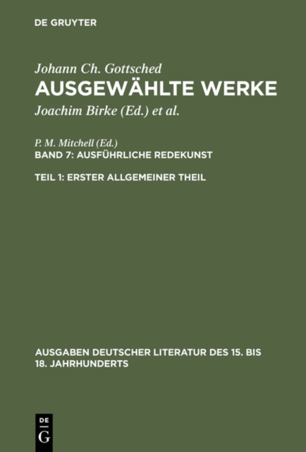 Ausfuhrliche Redekunst. Erster Allgemeiner Theil, PDF eBook