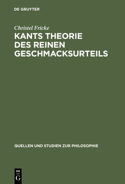 Kants Theorie des reinen Geschmacksurteils, PDF eBook
