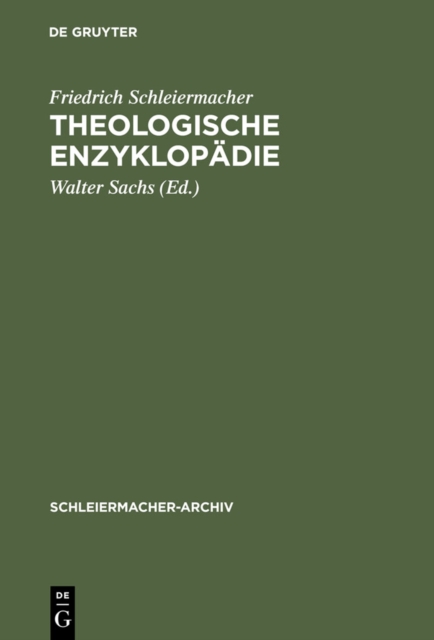 Theologische Enzyklopadie : (1831/32). Nachschrift David Friedrich Strau, PDF eBook