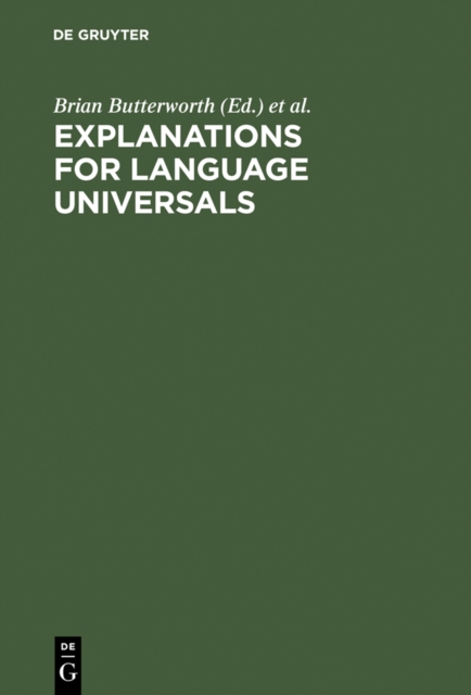 Explanations for Language Universals, PDF eBook