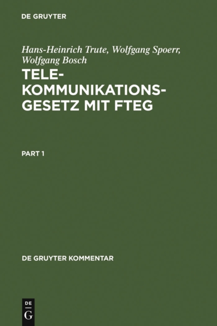 Telekommunikationsgesetz mit FTEG : Kommentar, PDF eBook