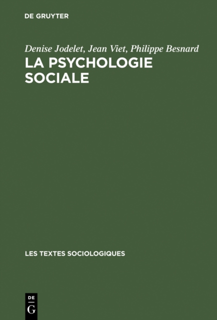 La psychologie sociale : Une discipline en mouvement, PDF eBook