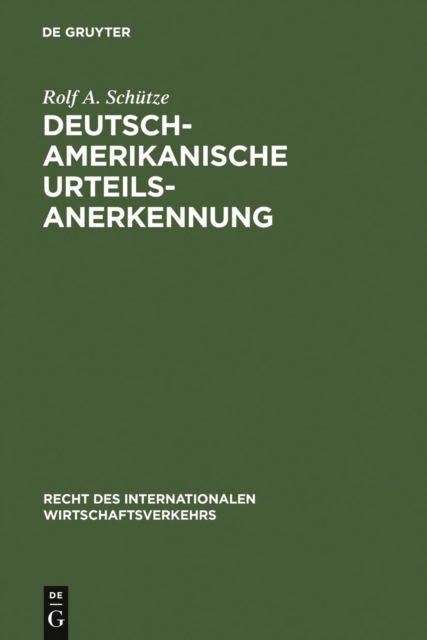 Deutsch-amerikanische Urteilsanerkennung, PDF eBook