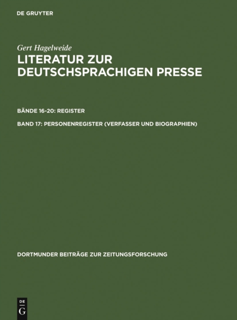 Personenregister (Verfasser und Biographien ) : G - K, PDF eBook