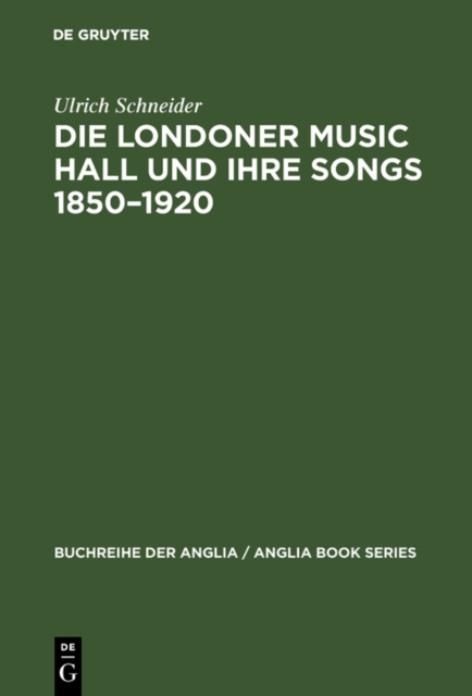 Die Londoner Music Hall und ihre Songs 1850-1920, PDF eBook