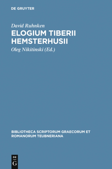 Elogium Tiberii Hemsterhusii, PDF eBook
