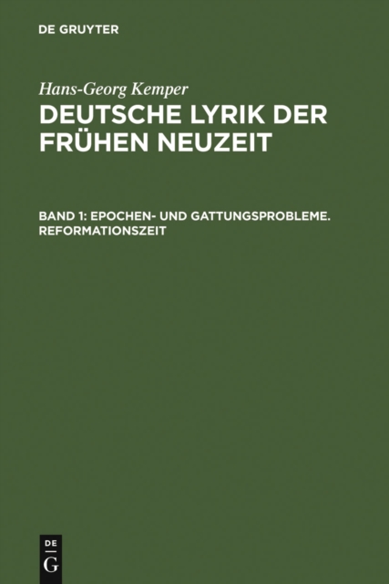 Epochen- und Gattungsprobleme. Reformationszeit, PDF eBook