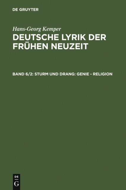 Sturm und Drang : Genie - Religion, PDF eBook