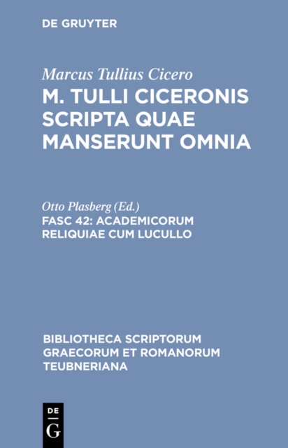 Academicorum reliquiae cum Lucullo, PDF eBook