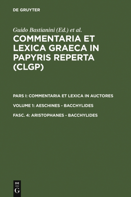Aristophanes - Bacchylides, PDF eBook