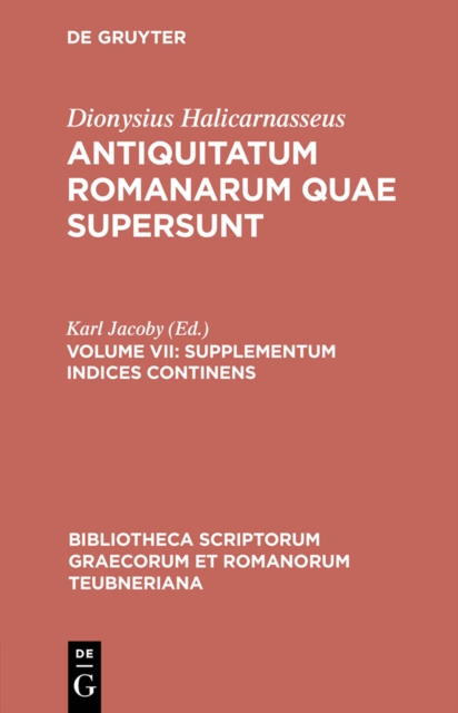 Supplementum Indices Continens, PDF eBook